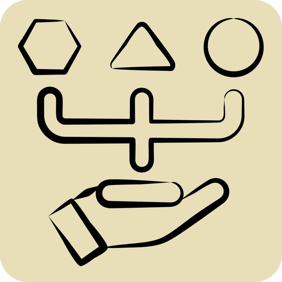 Icon Assortment. related to Choice symbol. hand drawn style. simple illustration vector