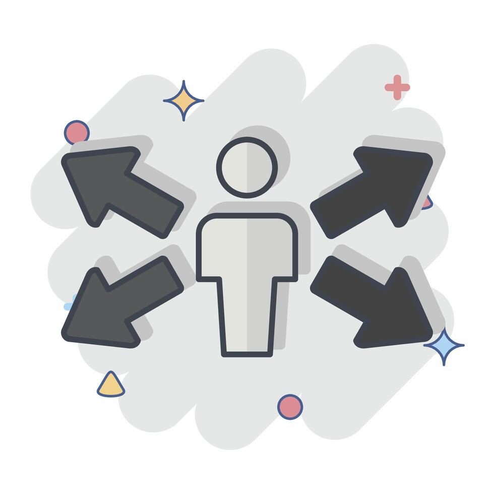 Icon Opportunity. related to Choice symbol. comic style. simple illustration vector