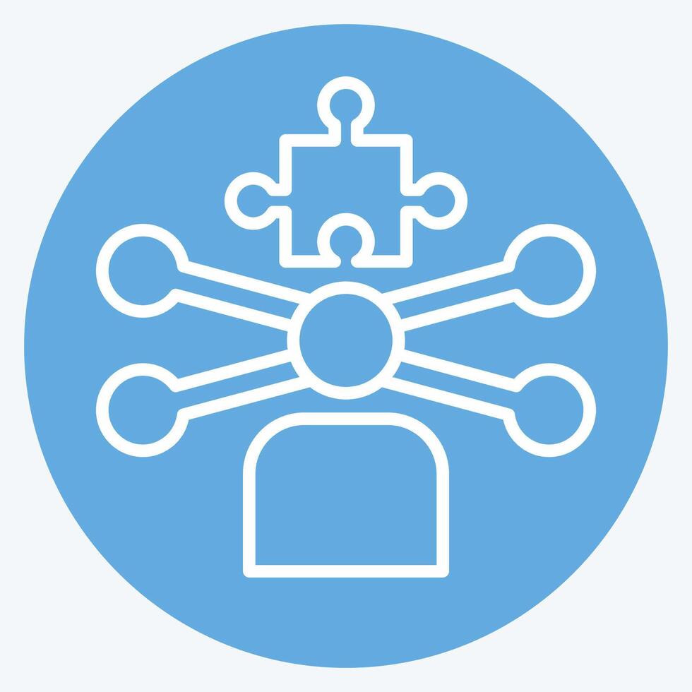 Icon Dilemma. related to Choice symbol. blue eyes style. simple illustration vector