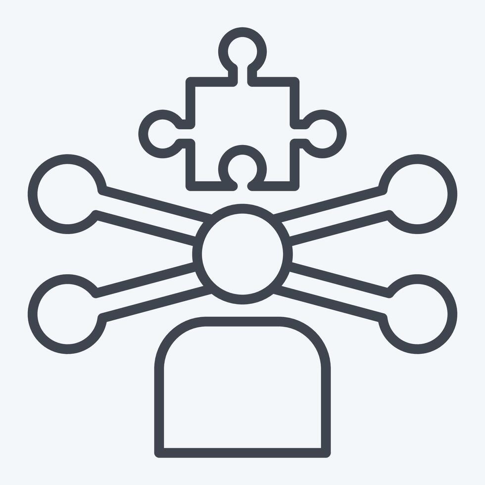 Icon Dilemma. related to Choice symbol. line style. simple illustration vector
