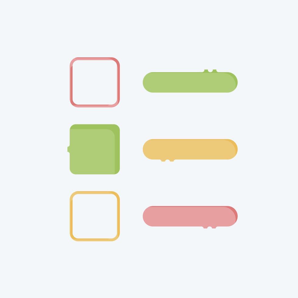 Icon List. related to Choice symbol. doodle style. simple illustration vector