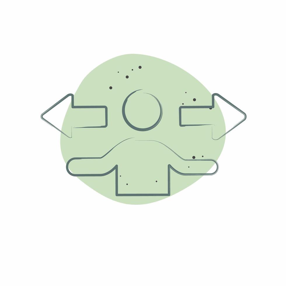 Icon Direction. related to Choice symbol. Color Spot Style. simple illustration vector