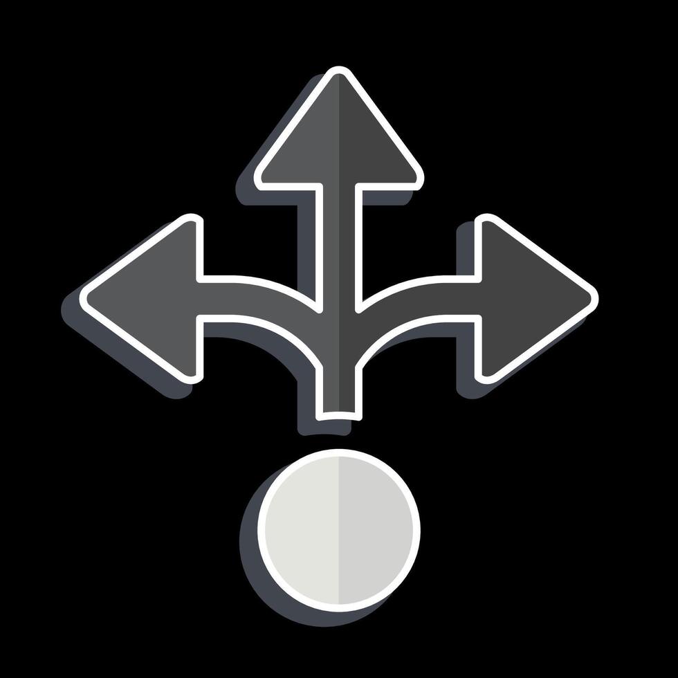 Icon Alternative. related to Choice symbol. glossy style. simple illustration vector