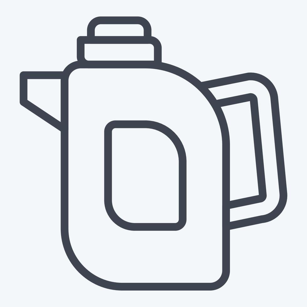 Icon Tea Pot. related to Breakfast symbol. line style. simple illustration vector