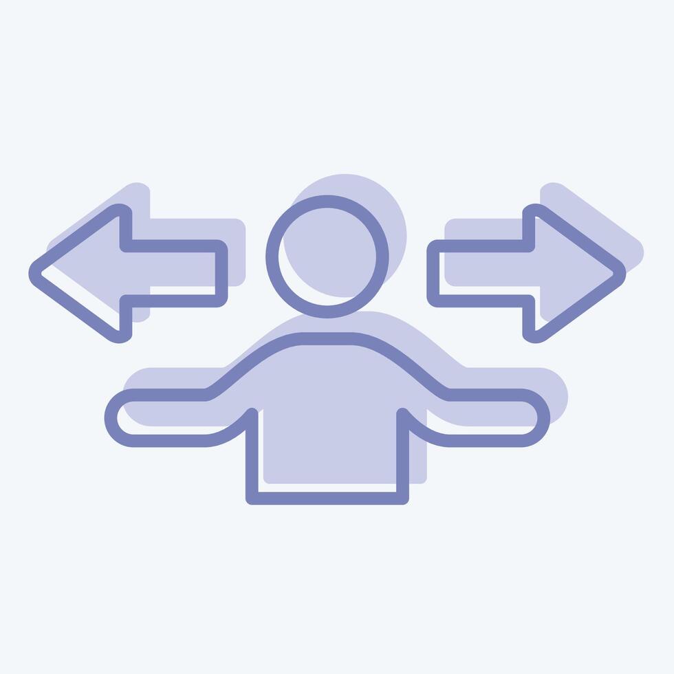 Icon Direction. related to Choice symbol. two tone style. simple illustration vector