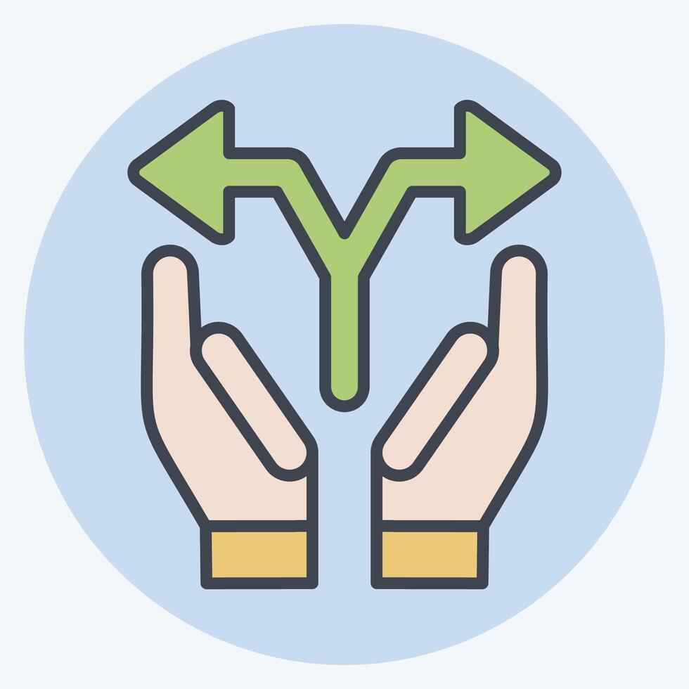 Icon Option. related to Choice symbol. color mate style. simple illustration vector