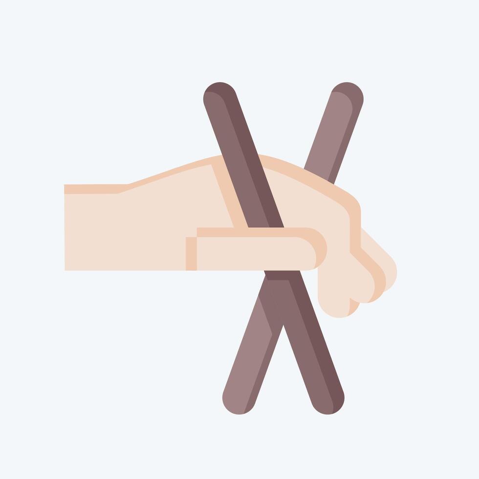 Icon Chopsticks. related to Korea symbol. flat style. simple illustration vector