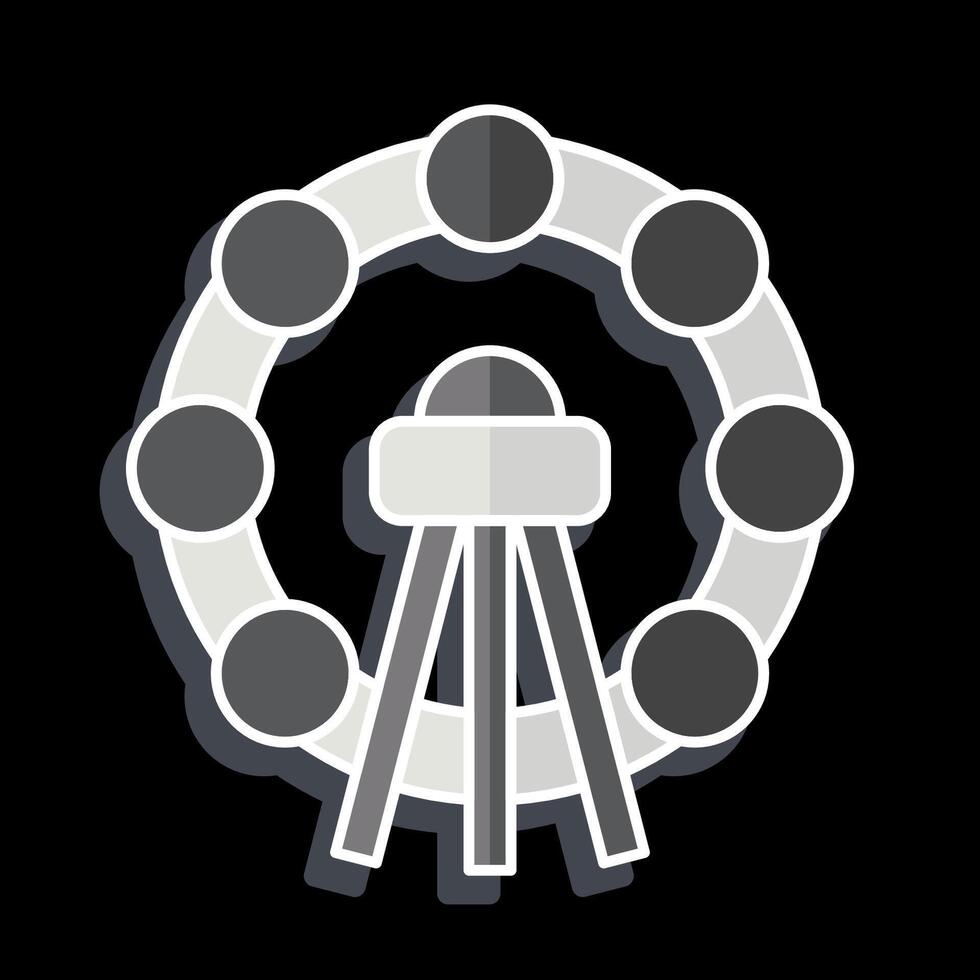 Icon Ferris Wheel. related to Korea symbol. glossy style. simple illustration vector