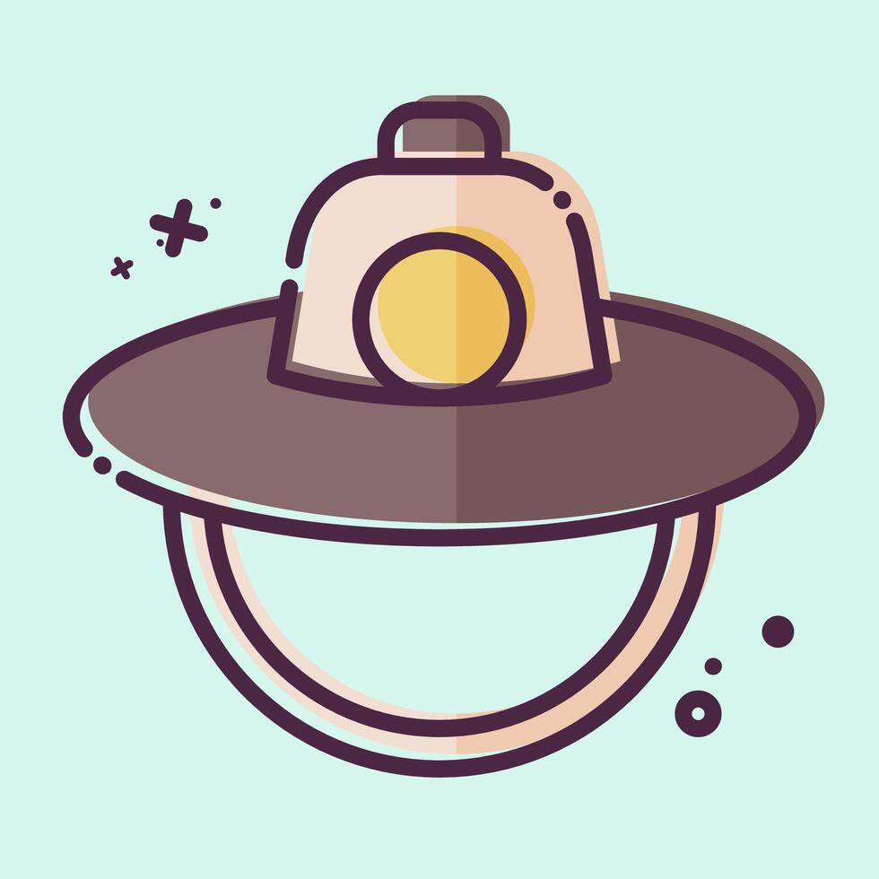 Icon Hat. related to Korea symbol. MBE style. simple illustration vector
