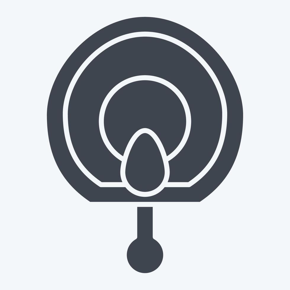 Icon Fan. related to Korea symbol. glyph style. simple illustration vector