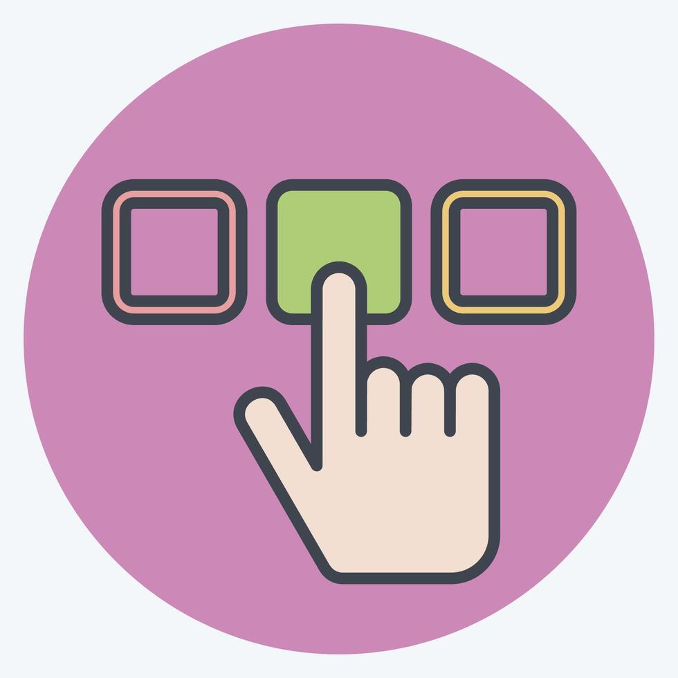 Icon Select. related to Choice symbol. color mate style. simple illustration vector