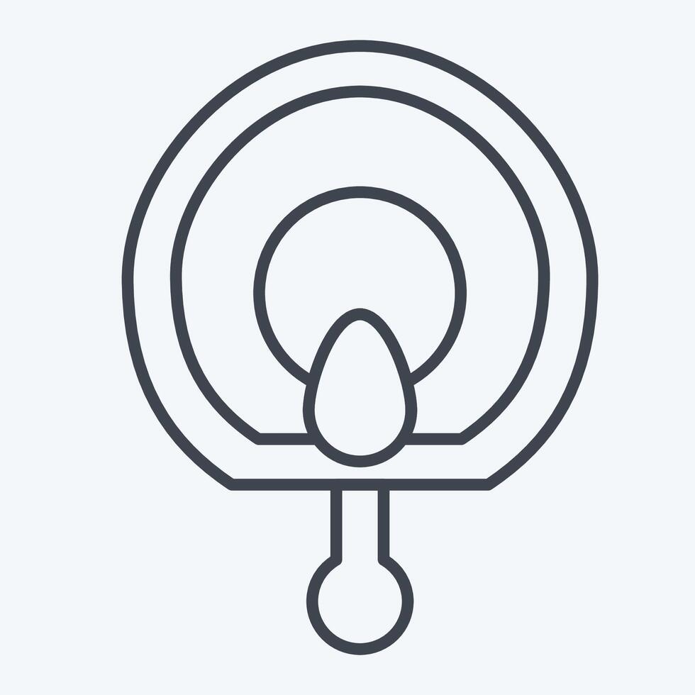 Icon Fan. related to Korea symbol. line style. simple illustration vector