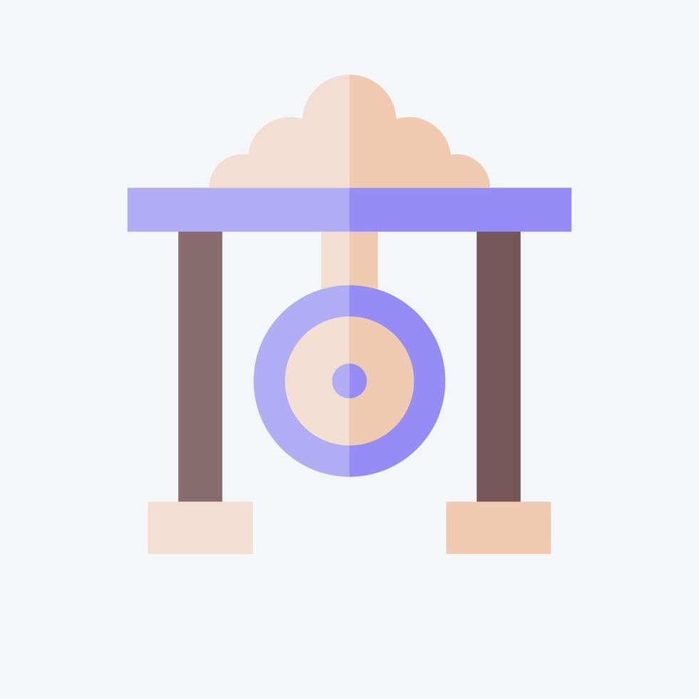 Icon Gong. related to Korea symbol. flat style. simple illustration vector