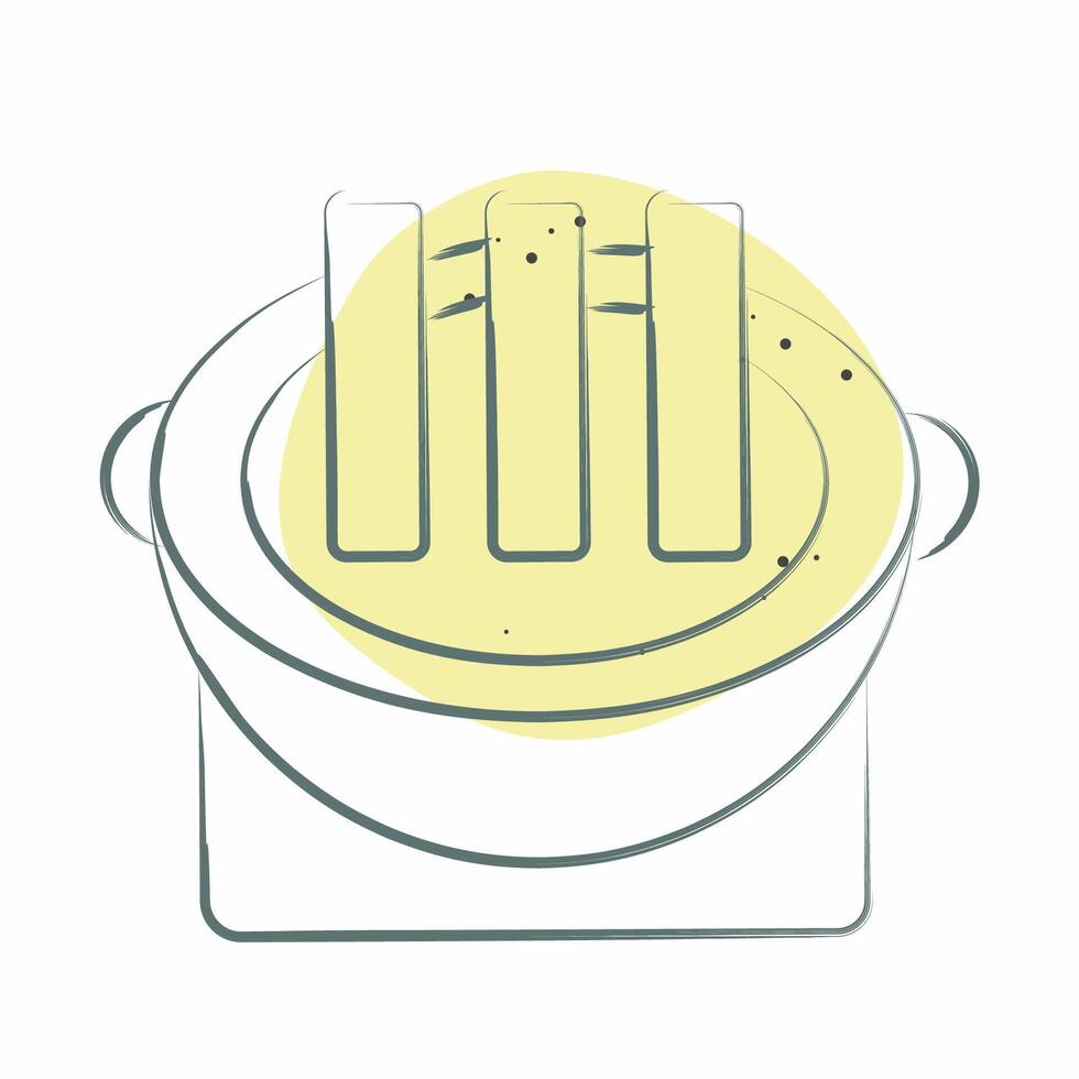 Icon Grilled Meat. related to Korea symbol. Color Spot Style. simple illustration vector