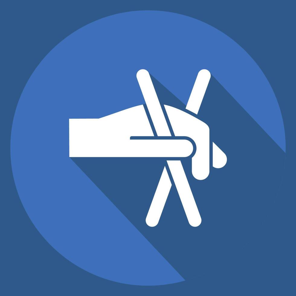 Icon Chopsticks. related to Korea symbol. long shadow style. simple illustration vector