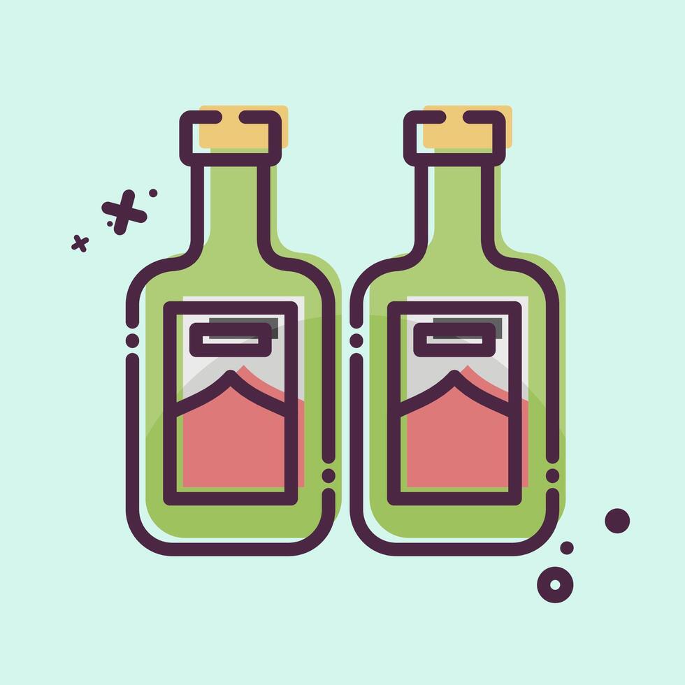 Icon Soju. related to Korea symbol. MBE style. simple illustration vector