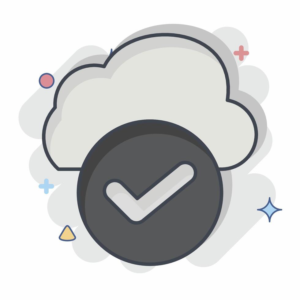 Icon Cloud Access. related to Network symbol. chalk Style. simple illustration vector