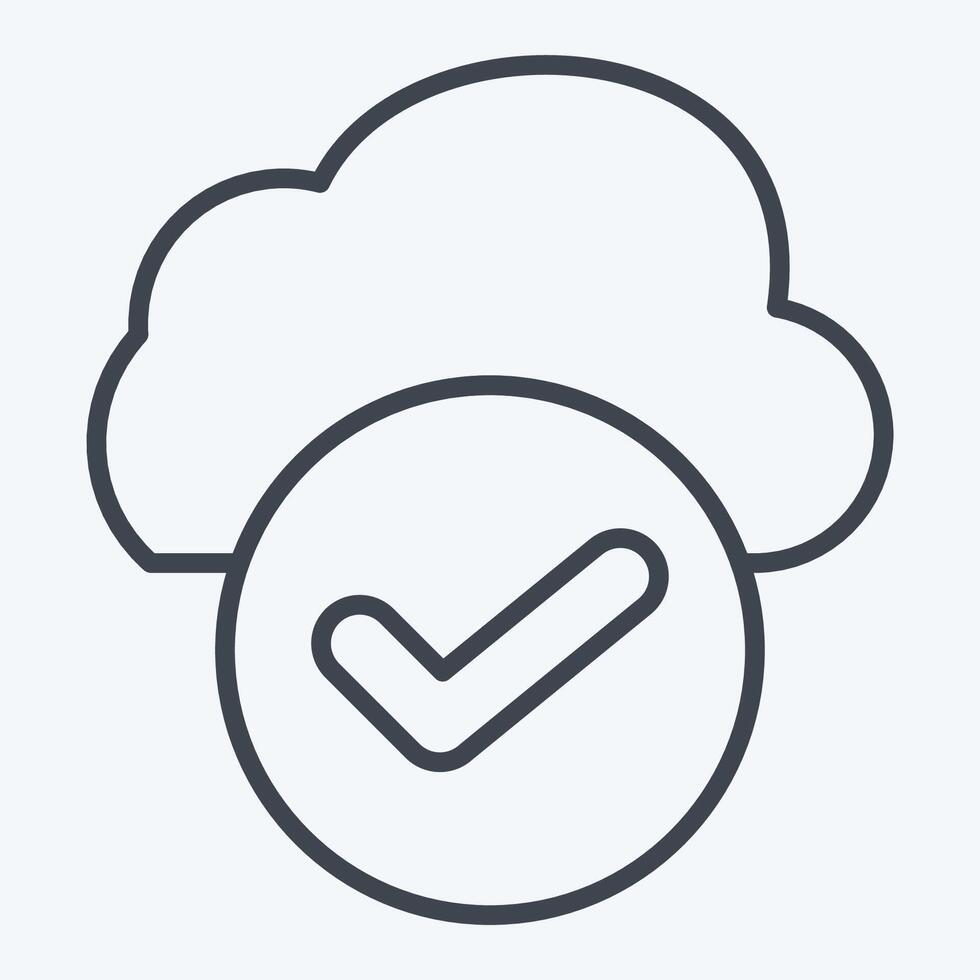 Icon Cloud Access. related to Network symbol. line style. simple illustration vector