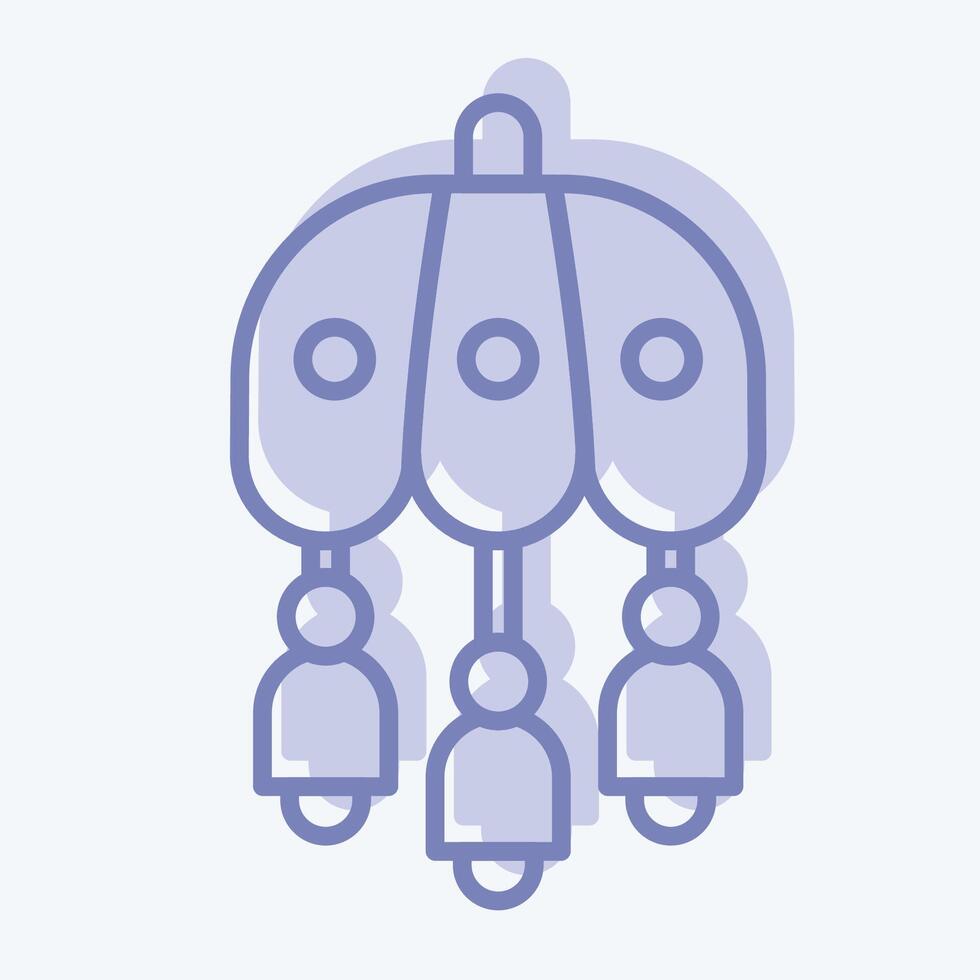 Icon Wind Chime. related to Korea symbol. two tone style. simple illustration vector