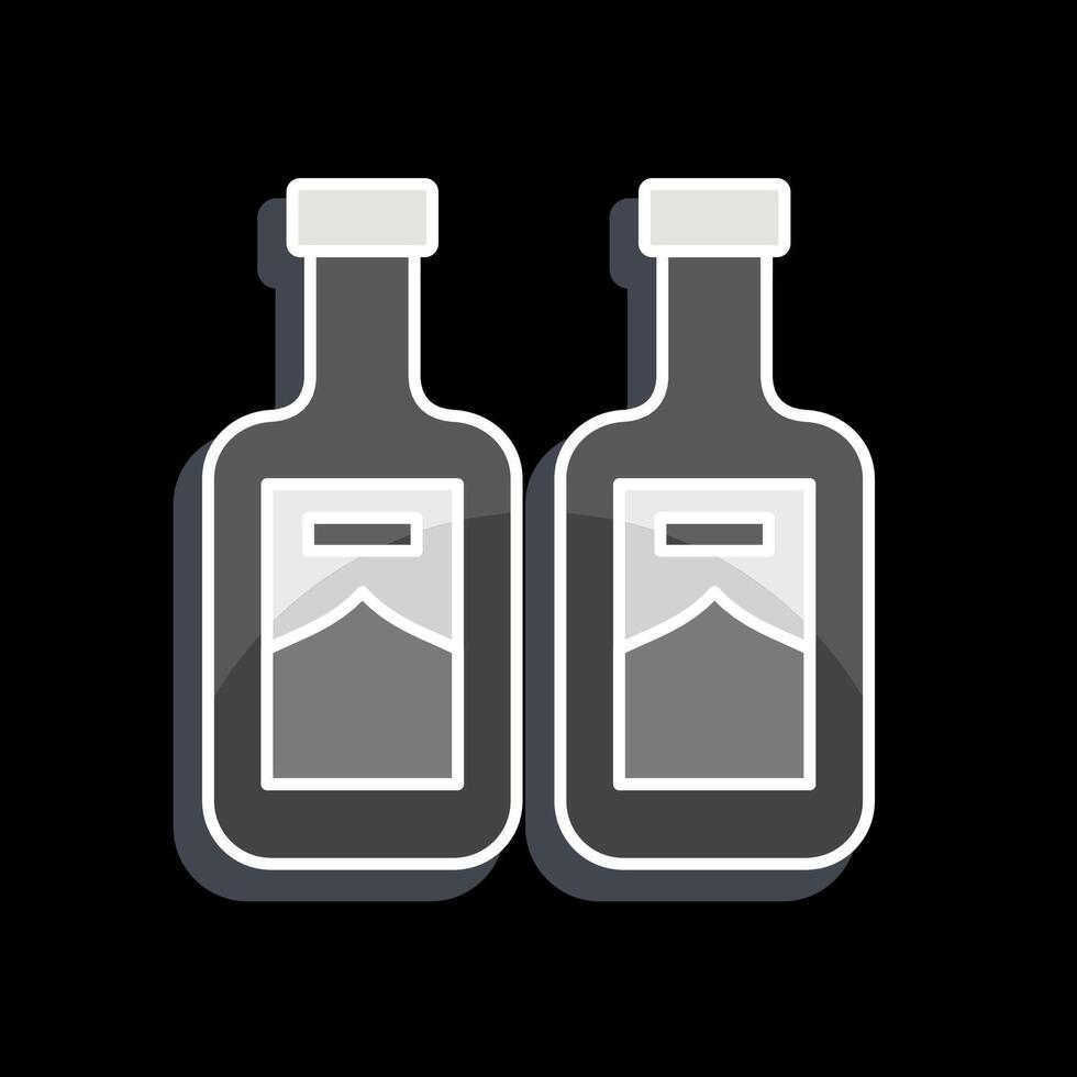 Icon Soju. related to Korea symbol. glossy style. simple illustration vector