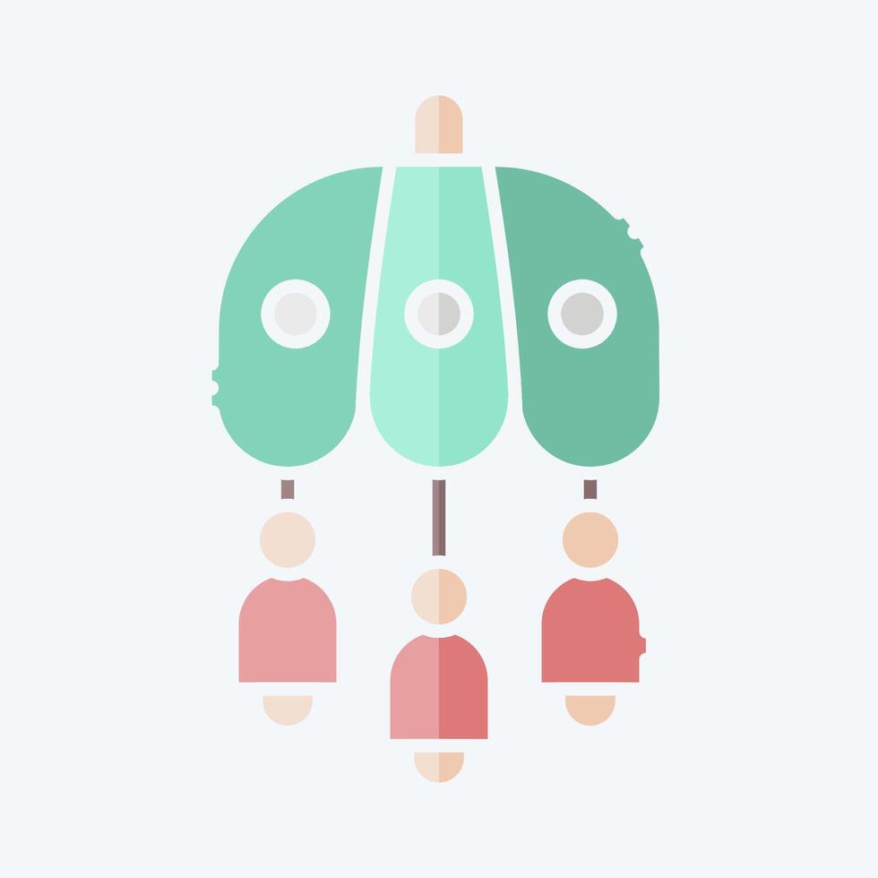 Icon Wind Chime. related to Korea symbol. doodle style. simple illustration vector