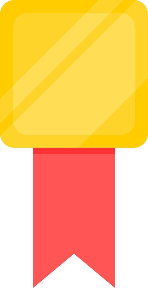 Gold medal. Square gold medal. vector