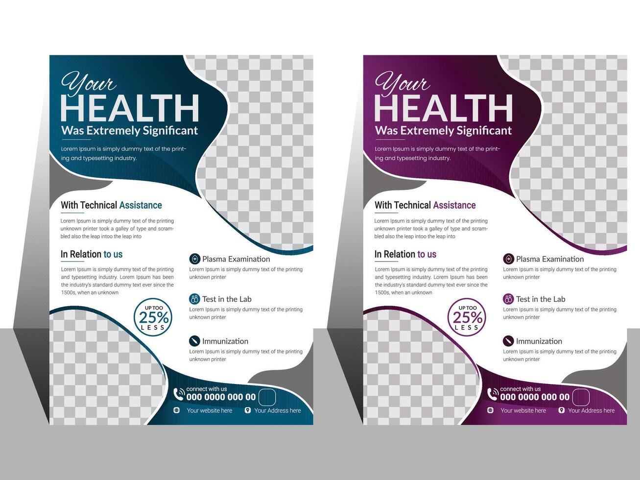 Healthcare and medical a4 flyer design Tamplate vector