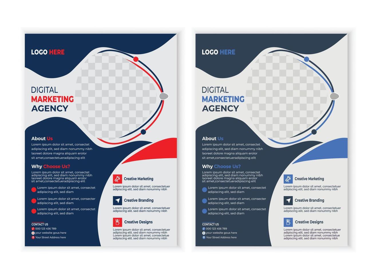 Corporate business flyer template design vector