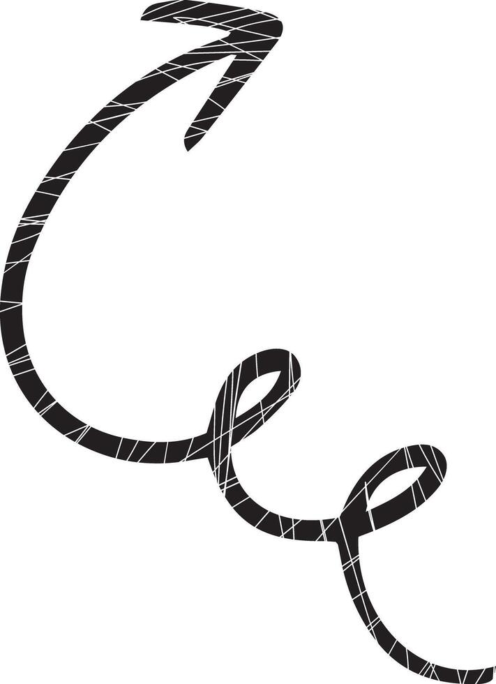 Arrow indicating direction, pointer design. vector