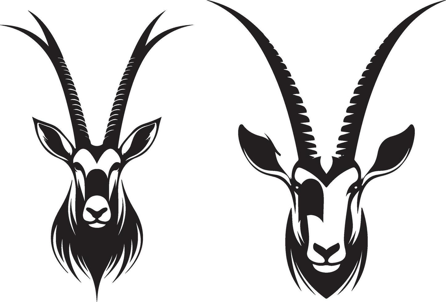 A Scimitar-horned Oryx head design on white background vector