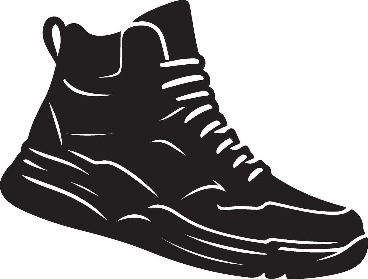 Shoe silhouette design with a White background vector