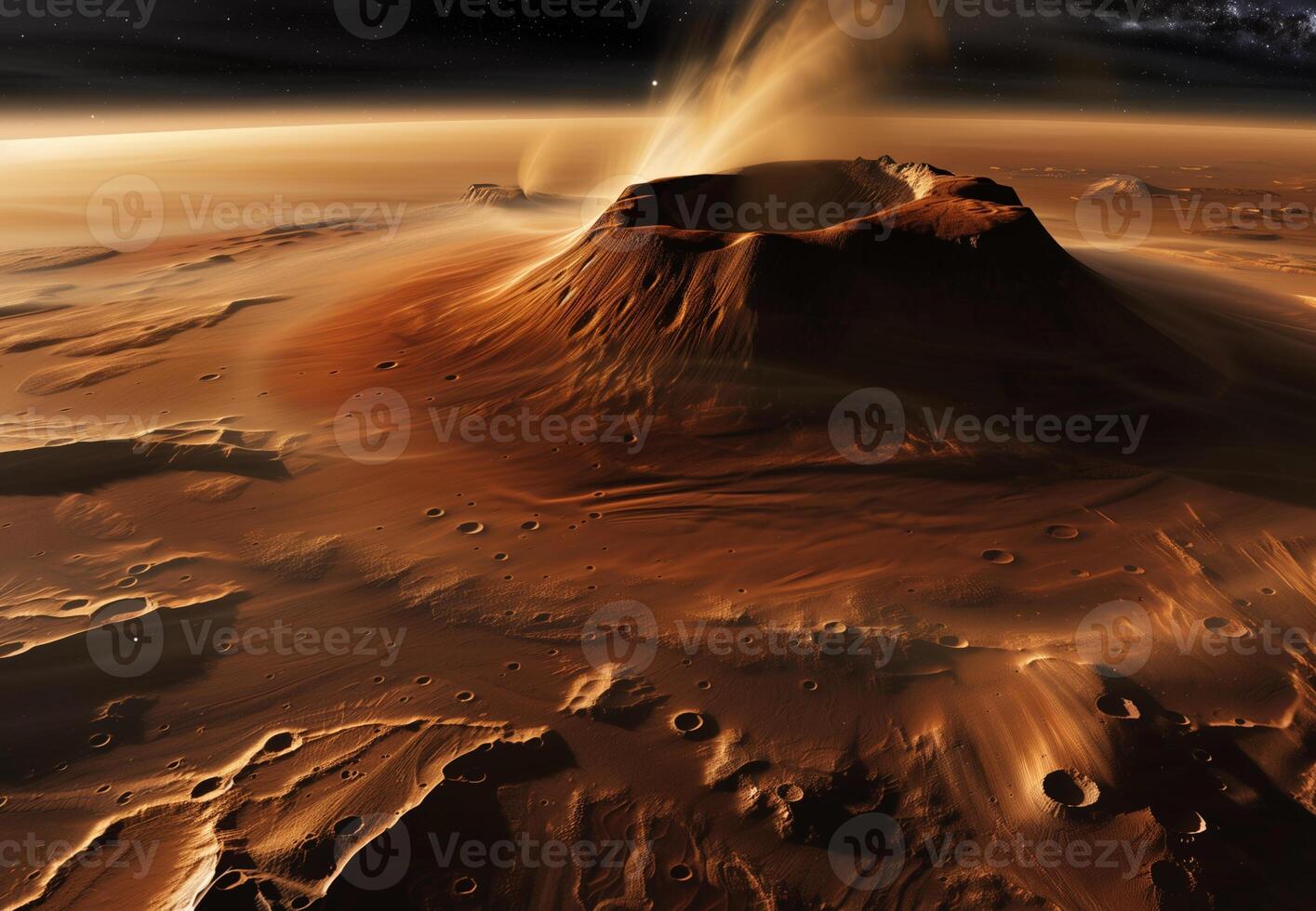 Red Planet Mars During a Powerful Dust Storm photo