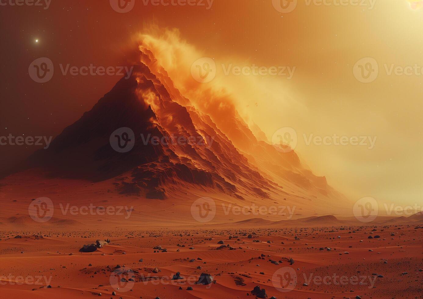 Red Planet Mars During a Powerful Dust Storm photo
