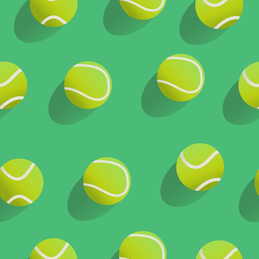Tennis ball seamless pattern vector
