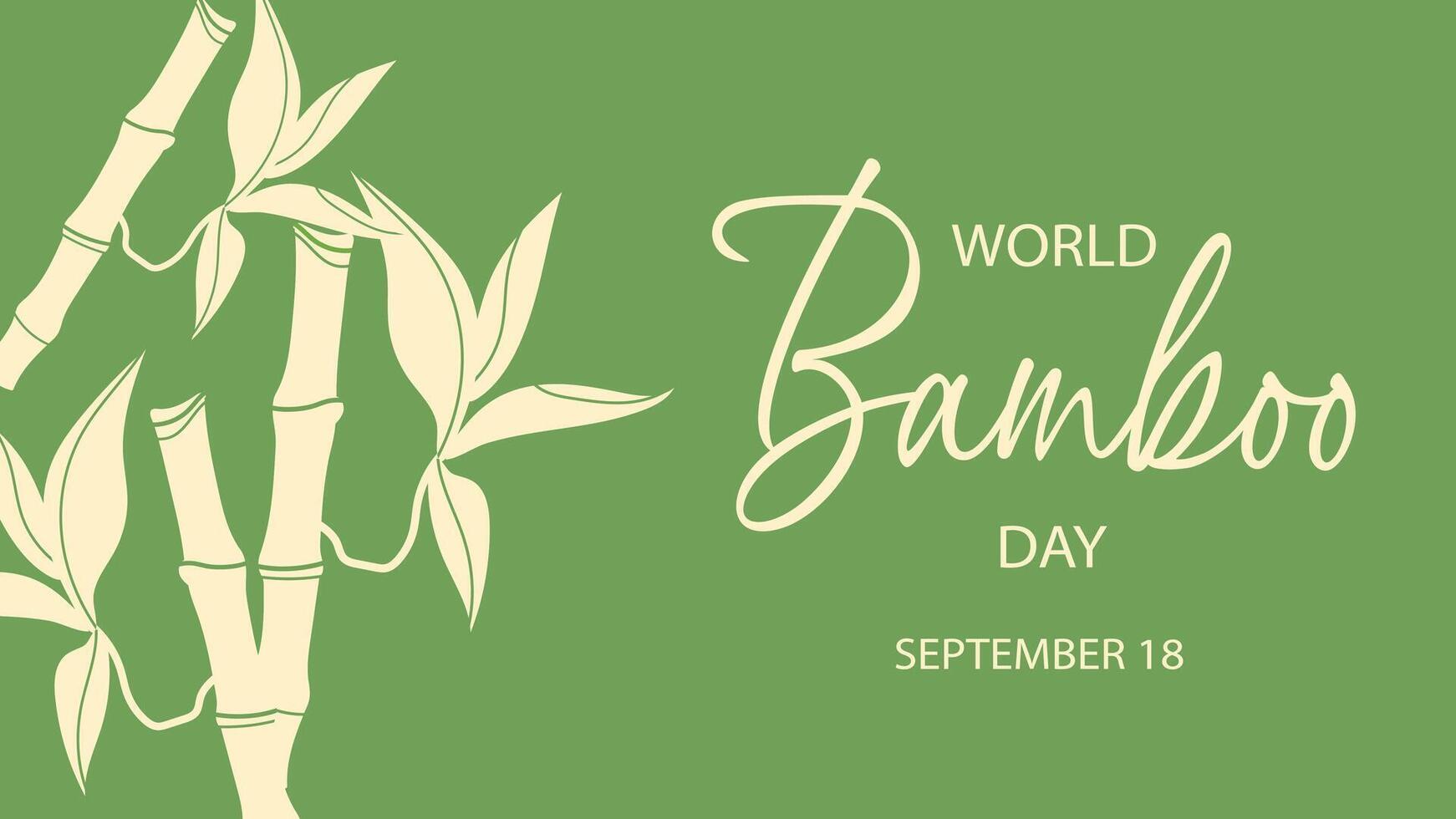 World Bamboo Day September 18. Poster, banner, card, greeting card, print for bamboo day. vector