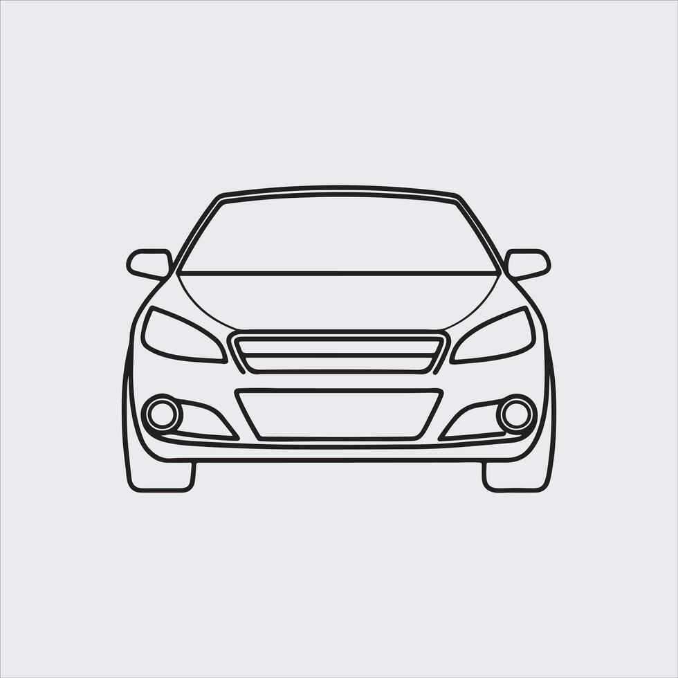 private car outline design illustration art vector
