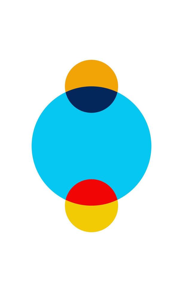 Geometric circle in bauhaus style for wall art vector