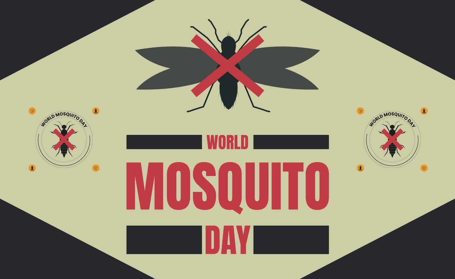 Battling Mosquito-Borne Diseases A Global Effort World Mosquito Day vector