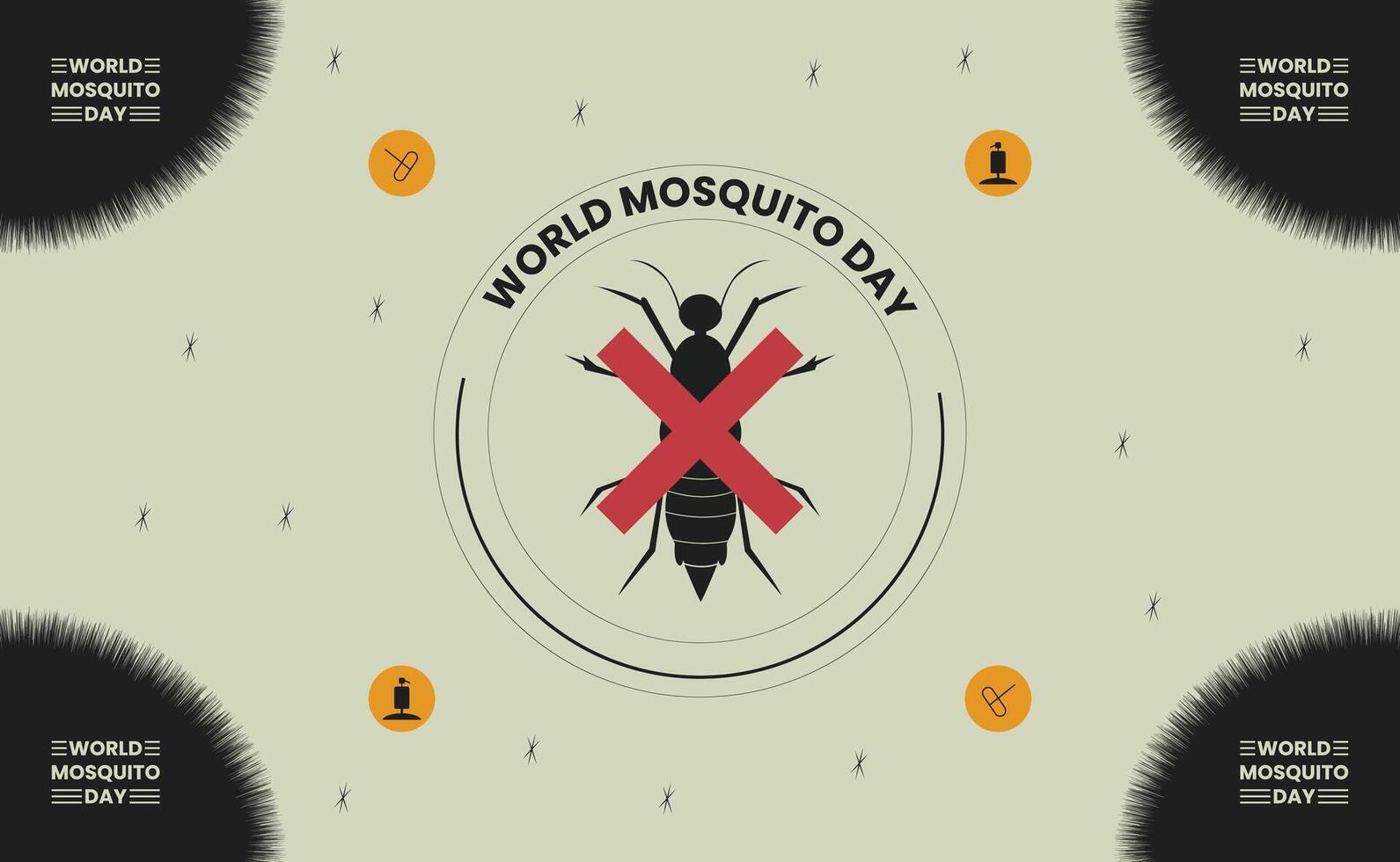 World Mosquito Day Educate, Prevent, Protect vector