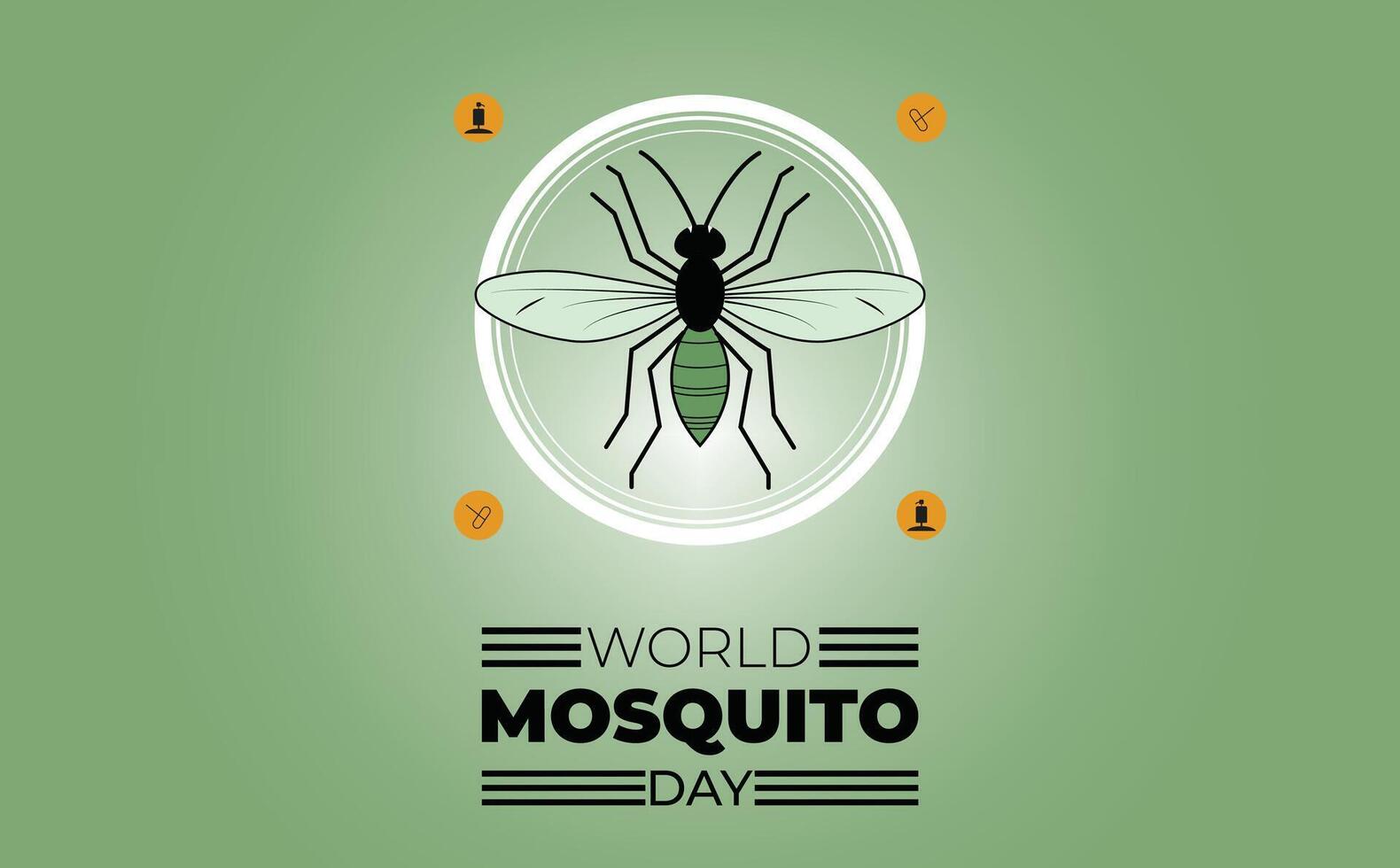Stopping the Spread Celebrating World Mosquito Day vector