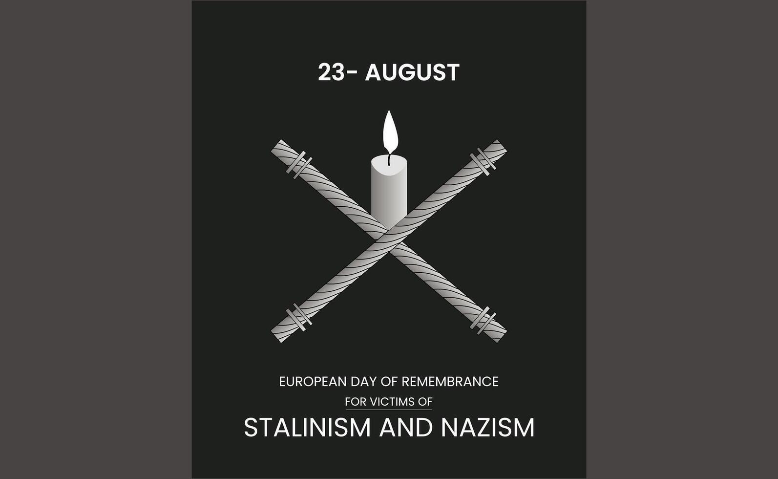 A Day of Remembrance for Victims of Stalinism and Nazism vector