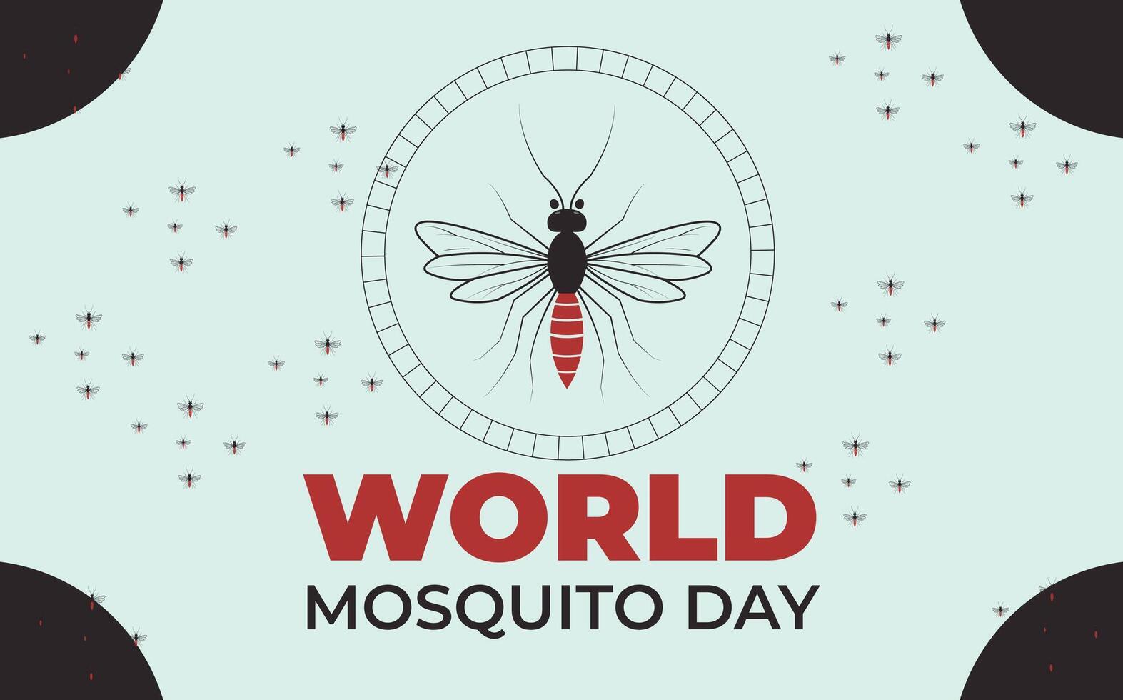 Fight the Bite Commemorating World Mosquito Day vector