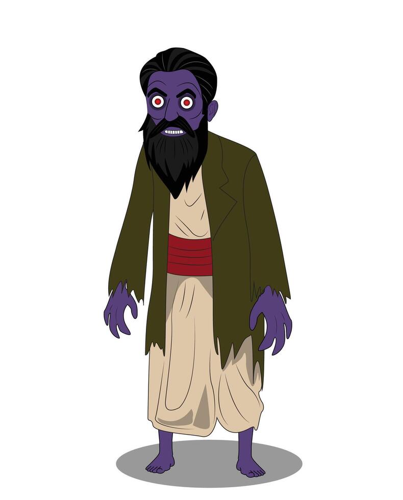 A horror ghost cartoon character design vector