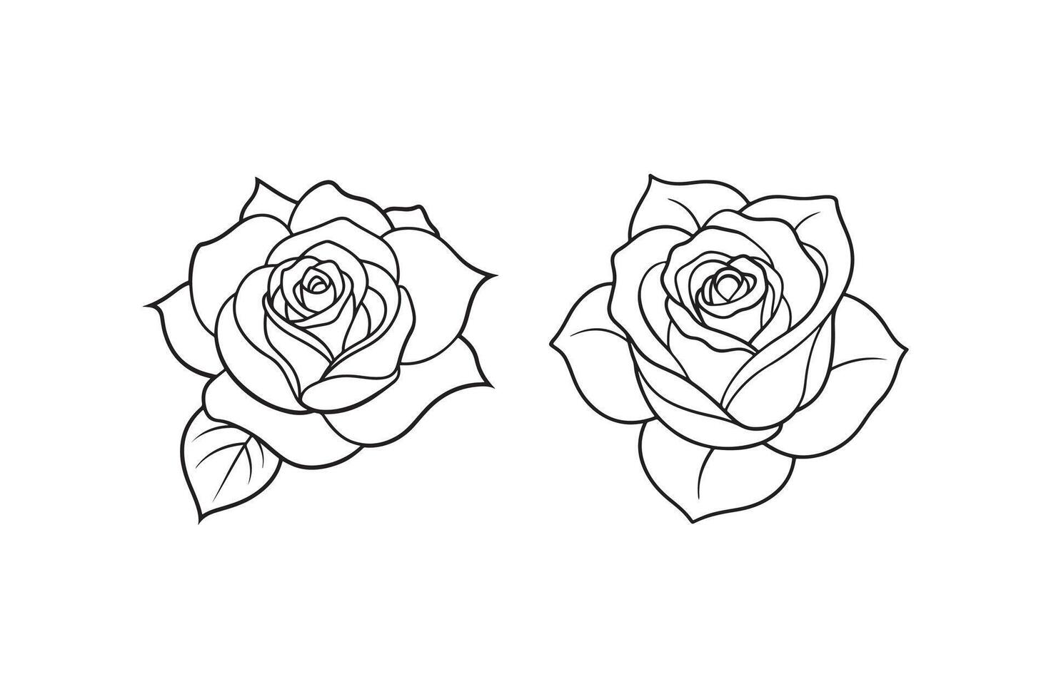 Rose Silhouette Style vector