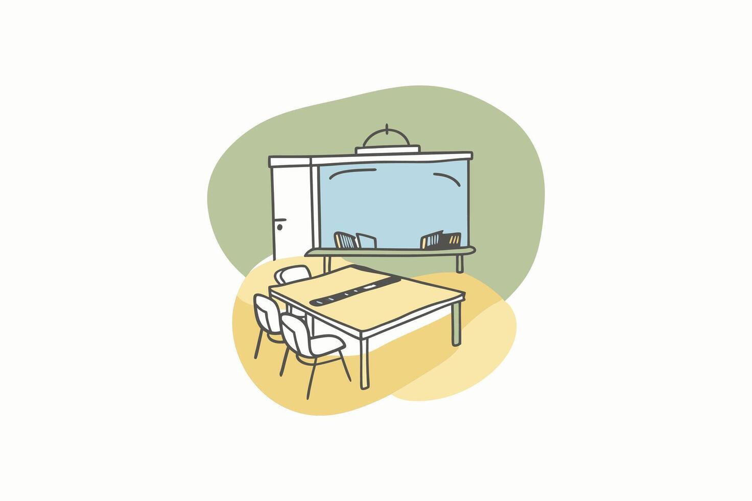 Classroom Logo Silhouette style vector