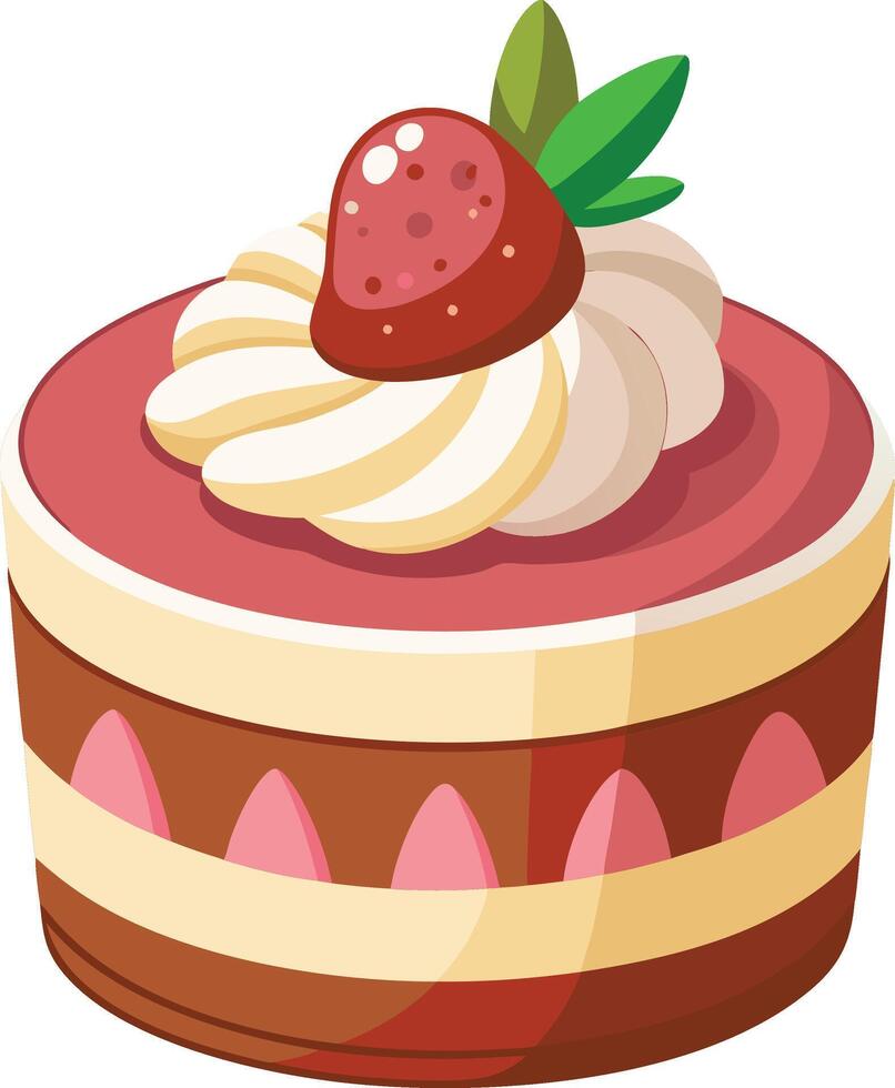 A cakes with fruits and chocolate vector