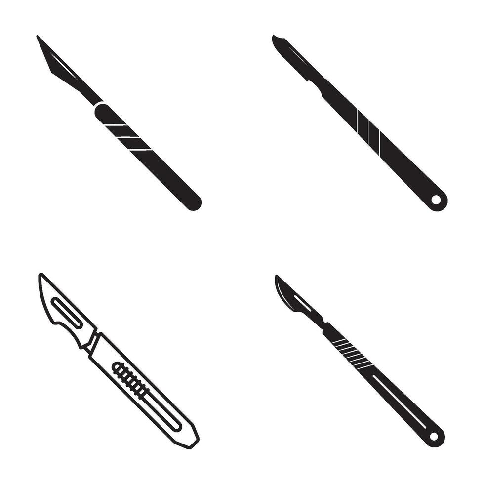 surgical scalpel icon vector