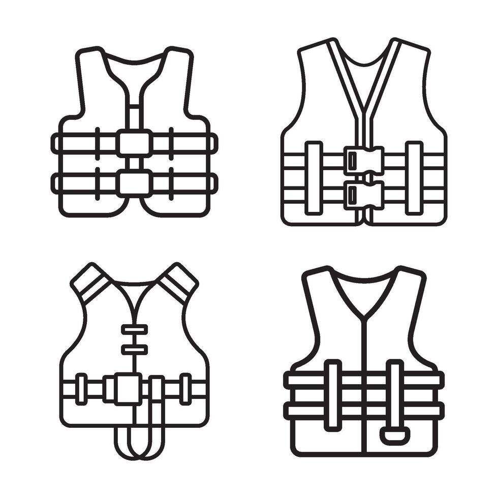 life jacket icon vector