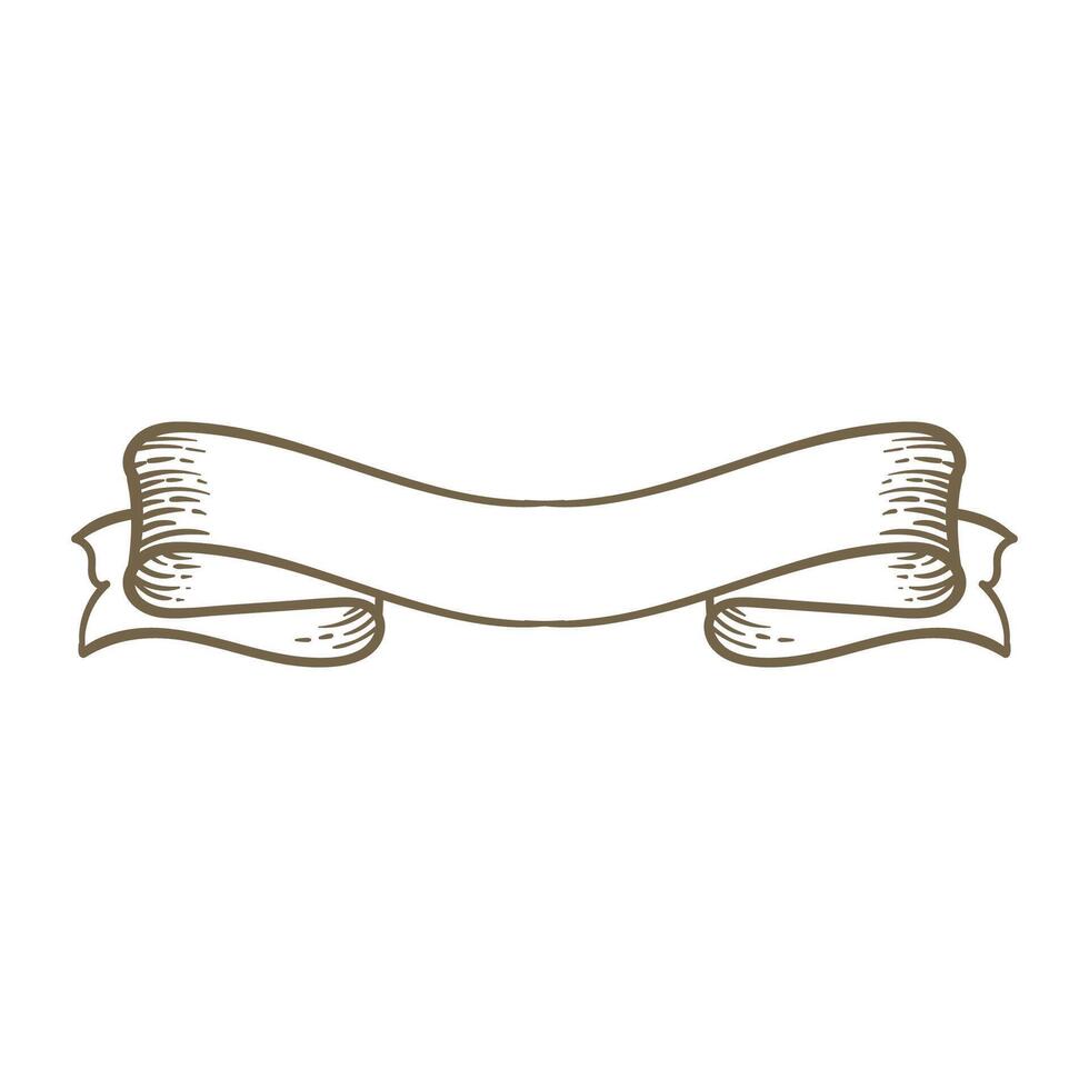 Vintage Retro Old Classic Ribbon Ornament vector