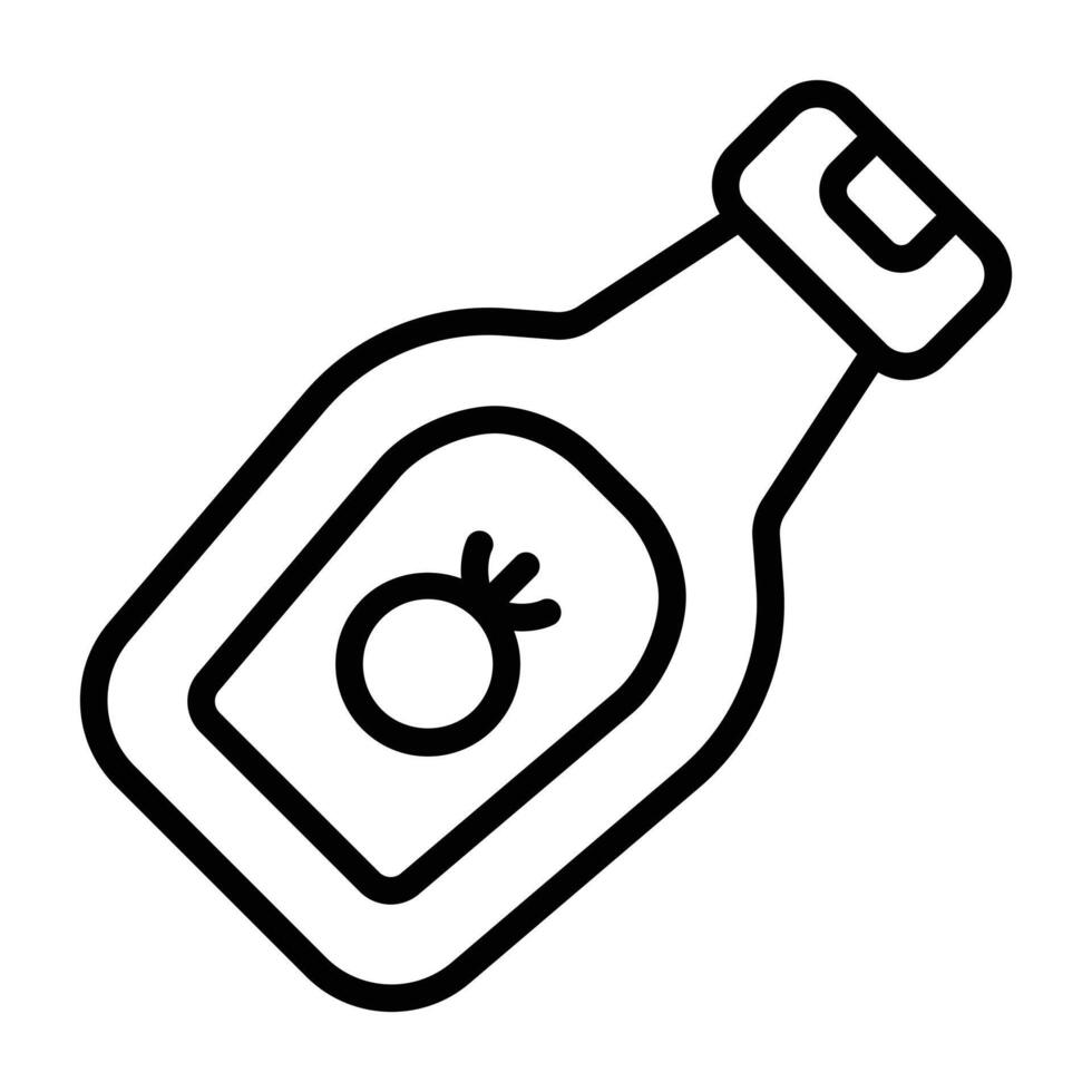 Simple Ketchup icon. The icon can be used for websites, print templates, presentation templates, illustrations, etc vector